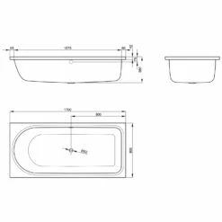 Bette BetteOcean Lowline 170 X 80 Cm, Überlauf Hinten -Wanne Verkaufsladen bette badewannen rechteckbadewannen betteocean lowline 2118739