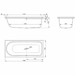 Bette Ocean Badewanne 160 X 70 X 45 Cm, Überlauf Vorne -Wanne Verkaufsladen bette ocean badewanne 160 0 x 70 0 x 45 0 cm 2118760