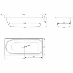 Bette Ocean Badewanne 170 X 75 Cm, Überlauf Hinten -Wanne Verkaufsladen bette ocean badewanne 170 0 x 75 0 x 45 0 cm 2118772