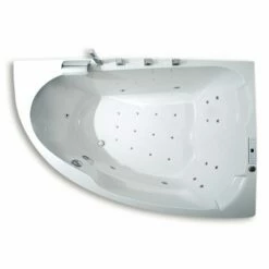 Caribia Delta XL Premium Whirlpool 180 X 130 Cm Mit Schürze, Für Ecke Rechts -Wanne Verkaufsladen caribia badewannen eck delta xl premium 5954569