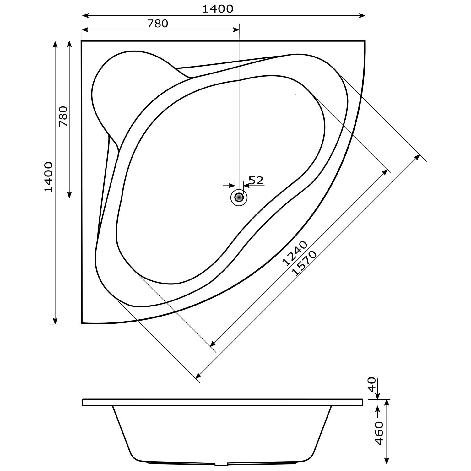 Caribia Rio Premium Whirlpool 140 X 140 Cm Mit Schürze 6 Caribia Rio Premium Whirlpool 140 X 140 Cm Mit Schürze – Bild 4