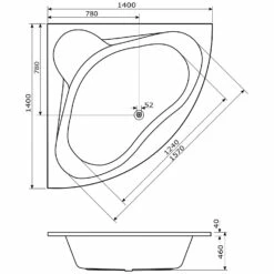 Caribia Rio Premium Whirlpool 140 X 140 Cm Ohne Schürze -Wanne Verkaufsladen caribia badewannen eck rio premium whirlpool 5927944
