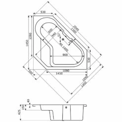 Caribia Samoa Premium Whirlpool 145 X 145 Cm Ohne Schürze 13 Caribia Samoa Premium Whirlpool 145 X 145 Cm Ohne Schürze -Wanne Verkaufsladen caribia badewannen eck samoa premium whirlpool 5928025