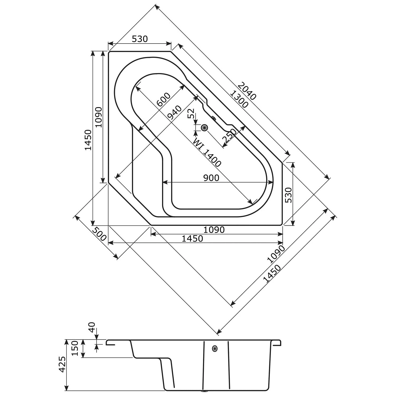 Caribia Samoa Premium Whirlpool 145 X 145 Cm Ohne Schürze 6 Caribia Samoa Premium Whirlpool 145 X 145 Cm Ohne Schürze – Bild 4