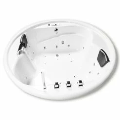 Caribia Vidal Premium Whirlpool 182 X 182 Cm Ohne Schürze, Rund -Wanne Verkaufsladen caribia badewannen ovalbadewannen vidal premium whirlpool 5954782