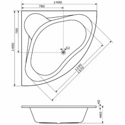 Caribia Rio Badewanne 140 X 140 Cm Mit Schürze -Wanne Verkaufsladen caribia badewannen rio 140 x cm 9184965
