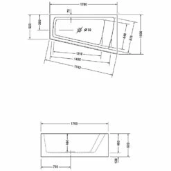Duravit Paiova Eck-Badewanne 170 X 100 Cm Ecke Rechts Mit Angeformter Schürze Und Gestell