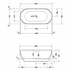 Duravit DuraKanto Badewanne 170 X 80 Cm -Wanne Verkaufsladen duravit badewannen durakanto 170 x 80 11026981