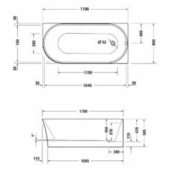 Duravit DuraSenja Badewanne 170 X 80 Cm -Wanne Verkaufsladen duravit badewannen durasenja 170 x 80 11029906