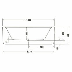 Duravit Bento Starck Box Rechteck-Badewanne 180 X 90 Cm, Freistehend -Wanne Verkaufsladen duravit bento starck box badewannen rechteck 12211213