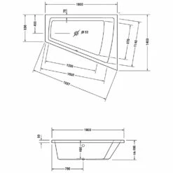 Duravit Paiova Eck-Badewanne 180 X 140 Cm Ecke Rechts -Wanne Verkaufsladen duravit paiova eck badewanne 180 140 cm 700217 1307121