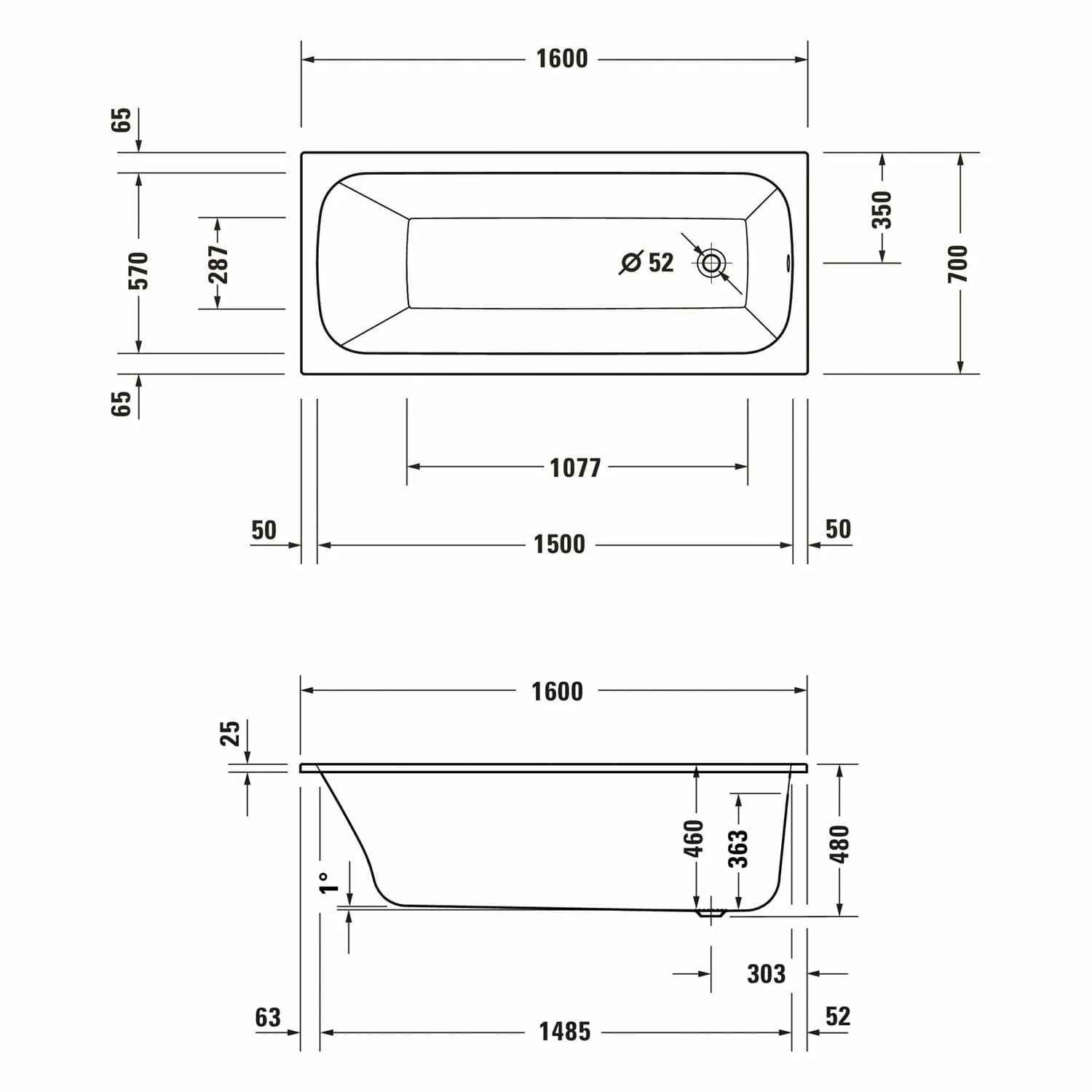 Duravit Qatego Rechteck-Whirlwanne Mit Jet-System 160 X 70 Cm, Einbauversion 3 Duravit Qatego Rechteck-Whirlwanne Mit Jet-System 160 X 70 Cm, Einbauversion