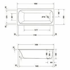 Duravit Qatego Rechteck-Whirlwanne Mit Jet-System 180 X 80 Cm, Einbauversion