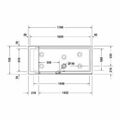 Duravit Shower & Bath Dusch-Badewanne Für Nische, Glas Rechts 170 X 75 Cm -Wanne Verkaufsladen duravit shower bath dusch badewanne nische 6214738