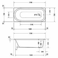 Duravit Soleil By Starck Whirlwanne 170 X 75 Cm