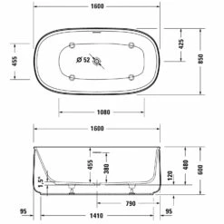 Duravit Zencha Freistehende Badewanne 160 X 85 Cm -Wanne Verkaufsladen duravit zencha badewannen freistehende 160 x 8355022