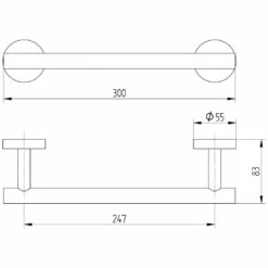 Avenarius Serie 190 Edelstahl Wannengriff 30 Cm