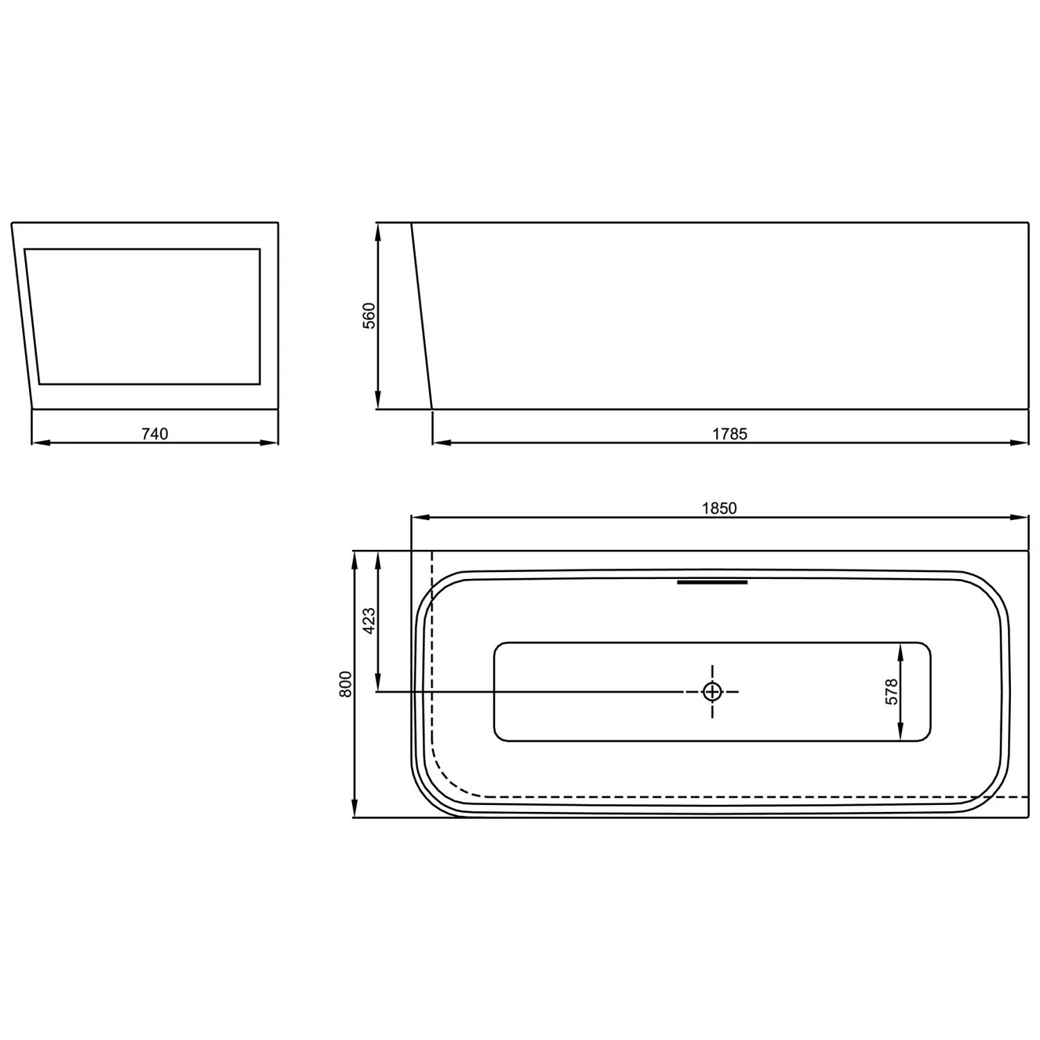 Bette BETTEART V Eckbadewanne Einbau Rechts 4 Bette BETTEART V Eckbadewanne Einbau Rechts – Bild 2