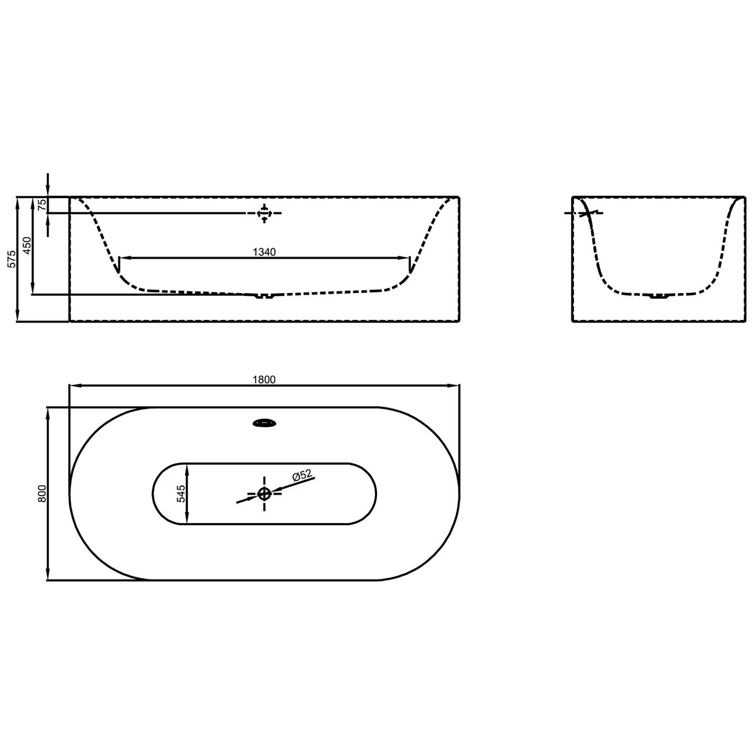 Bette LUX Oval Silhouette Freistehende Badewanne 180 X 80 Cm 6 Bette LUX Oval Silhouette Freistehende Badewanne 180 X 80 Cm – Bild 4