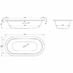 Bette Starlet Oval-Wanne 195 X 95 Cm Mit Griffbohrung -Wanne Verkaufsladen hersteller bette badewannen ovalbadewannen starlet 195 2118025