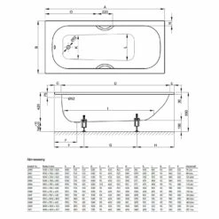 Bette Form Badewanne 170 X 75 X 42 Cm, 2 Griffbohrungen -Wanne Verkaufsladen hersteller bette badewannen rechteckbadewannen form 170 3295907