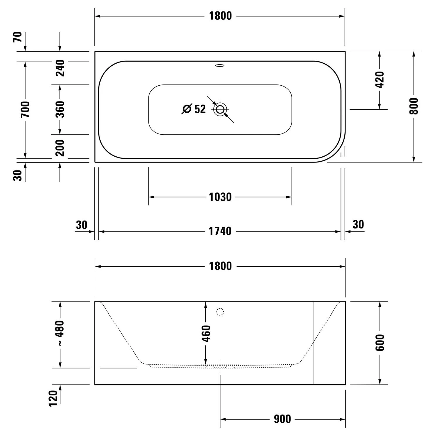 Duravit Happy D.2 Plus Whirlwanne 180 X 80 Cm Ecke Links, Mit Air System 3 Duravit Happy D.2 Plus Whirlwanne 180 X 80 Cm Ecke Links, Mit Air System