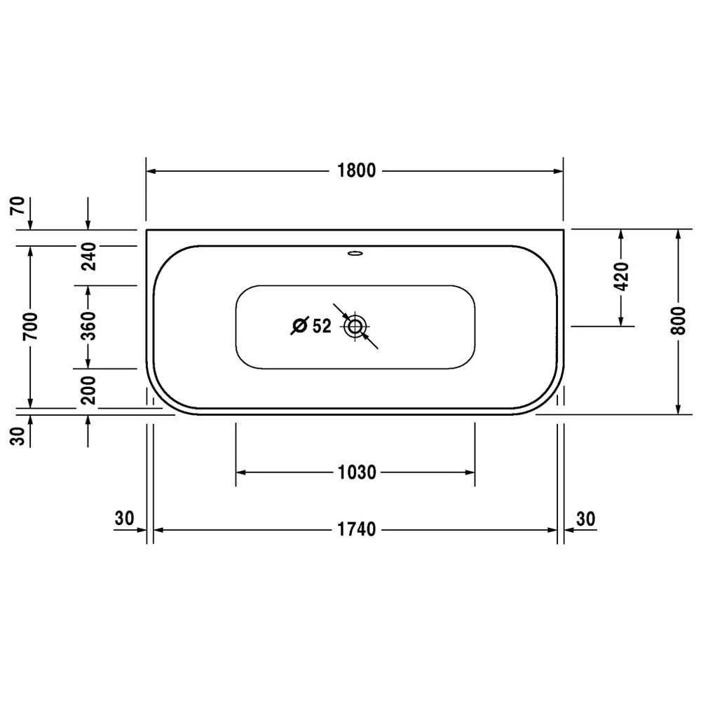 Duravit Happy D2 Rechteck Whirlwanne 180 X 80 Cm Mit Combi-System E, Vorwand 3 Duravit Happy D2 Rechteck Whirlwanne 180 X 80 Cm Mit Combi-System E, Vorwand