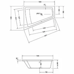 Duravit Paiova Eck-Badewanne 180 X 140 Cm Ecke Links -Wanne Verkaufsladen hersteller duravit badewannen paiova eck 180 1307120