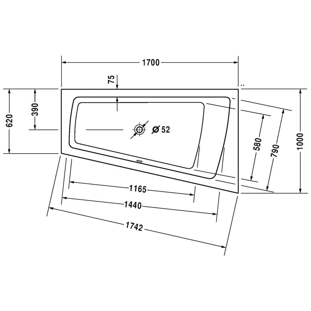 Duravit Paiova Whirlwanne 170 X 100 Cm Mit Combi-System E, Ecke Rechts, Rückenschräge Rechts 3 Duravit Paiova Whirlwanne 170 X 100 Cm Mit Combi-System E, Ecke Rechts, Rückenschräge Rechts