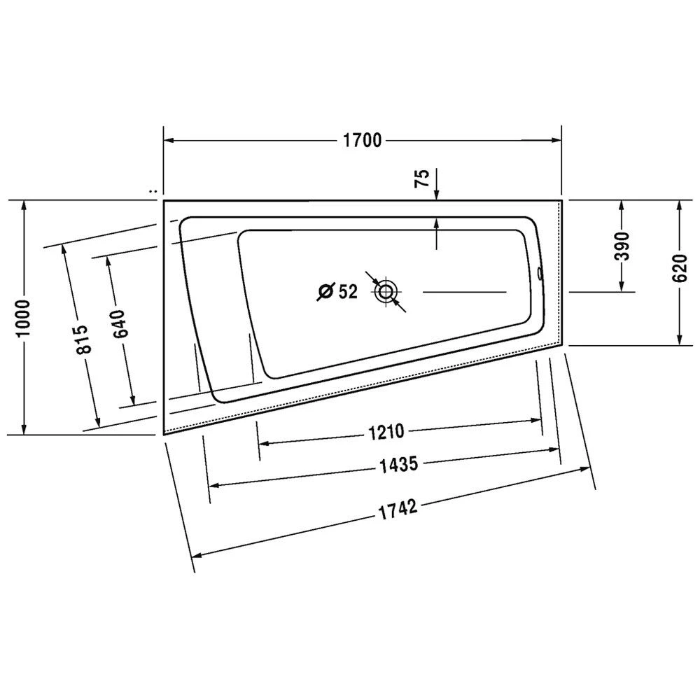 Duravit Paiova Whirlwanne 170 X 100 Cm Mit Combi-System E, Rückenschräge Links 3 Duravit Paiova Whirlwanne 170 X 100 Cm Mit Combi-System E, Rückenschräge Links