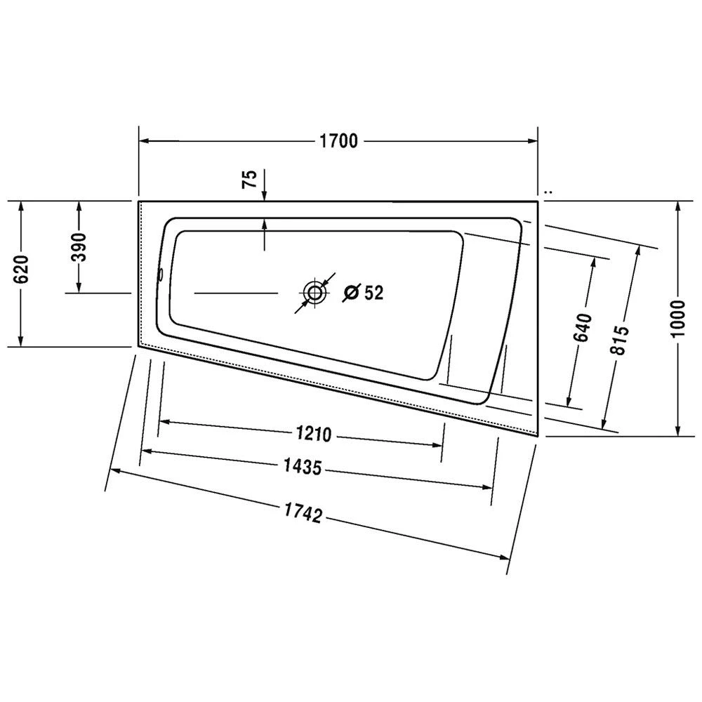 Duravit Paiova Whirlwanne 170 X 100 Cm Mit Combi-System E, Rückenschräge Rechts 3 Duravit Paiova Whirlwanne 170 X 100 Cm Mit Combi-System E, Rückenschräge Rechts