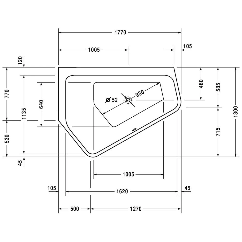 Duravit Paiova 5-Eck Whirlwanne 177 X 130 Cm Mit Combi-System P, Ecke Links 3 Duravit Paiova 5-Eck Whirlwanne 177 X 130 Cm Mit Combi-System P, Ecke Links