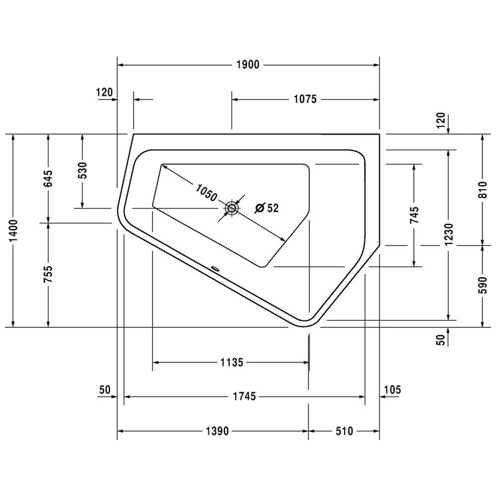 Duravit Paiova 5-Eck Whirlwanne 190 X 140 Cm Mit Combi-System E, Ecke Rechts 3 Duravit Paiova 5-Eck Whirlwanne 190 X 140 Cm Mit Combi-System E, Ecke Rechts