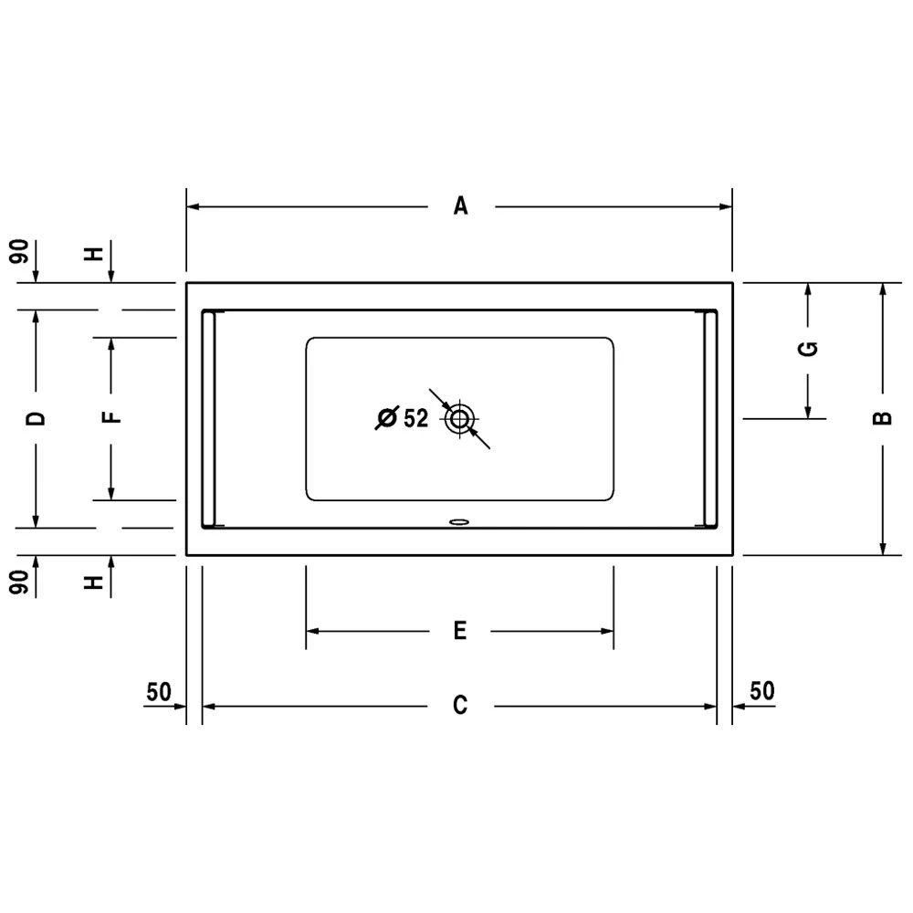 Duravit Starck Rechteck Whirlwanne 190 X 90 Cm Mit Combi-System E, Zwei Rückenschrägen 4 Duravit Starck Rechteck Whirlwanne 190 X 90 Cm Mit Combi-System E, Zwei Rückenschrägen – Bild 2