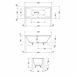 Duravit DuraSquare Badewanne Rechteck 180 X 80 Cm, Einbauversion -Wanne Verkaufsladen hersteller duravit durasquare badewannen rechteck 180 2143888