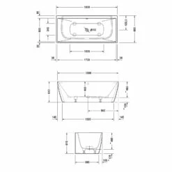 Duravit DuraSquare Badewanne Vorwandversion 180 X 80 Cm -Wanne Verkaufsladen hersteller duravit durasquare badewannen vorwandversion 180 2143897