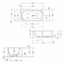 Duravit Luv Badewanne Ecke Links 185 X 95 Cm -Wanne Verkaufsladen hersteller duravit luv badewannen ecke links 9242913
