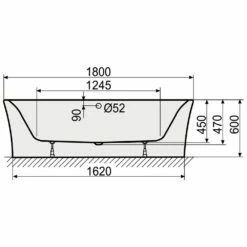 DUSCHOLUX Prime-Line Wall Ovalwanne 180 X 90 Cm -Wanne Verkaufsladen hersteller duscholux badewannen ovalbadewannen prime line 1068060