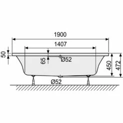 DUSCHOLUX Prime-Line 263 DuoBadewanne 190 X 80 Cm -Wanne Verkaufsladen hersteller duscholux badewannen rechteckbadewannen prime line 1067162