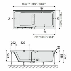 DUSCHOLUX Step-in Pure Badewanne 160 X 75 Cm Einstieg Links -Wanne Verkaufsladen hersteller duscholux badewannen rechteckbadewannen step pure 2170717
