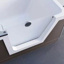 DUSCHOLUX Step-in Pure Badewanne 160 X 75 Cm Einstieg Links