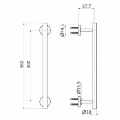 Herzbach LIVING Wannengriff 30 Cm