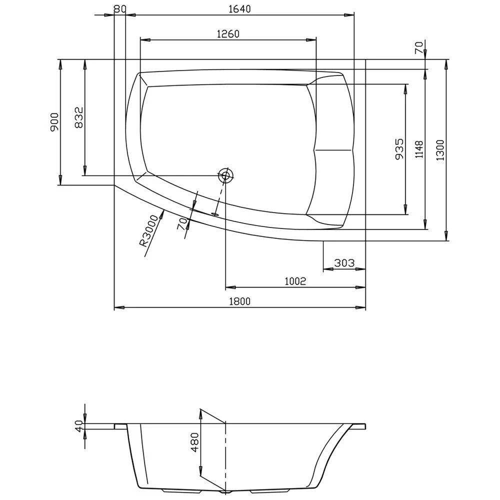 Hoesch Largo Eck-Badewanne 180 X 130 Cm Rechte Ausführung 3 Hoesch Largo Eck-Badewanne 180 X 130 Cm Rechte Ausführung