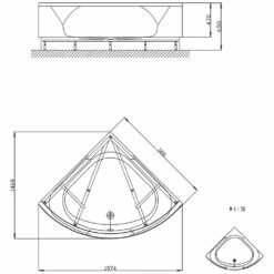 Hoesch Spectra Eck-Badewanne 140 X 140 Cm Mit Angeformter Schürze