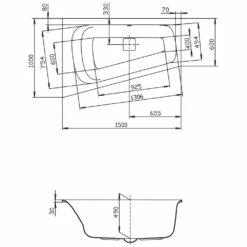Hoesch Thasos Eckbadewanne 150 X 100 Cm Linke Ausführung -Wanne Verkaufsladen hersteller hoesch badewannen eckbadewannen thasos 150 598025