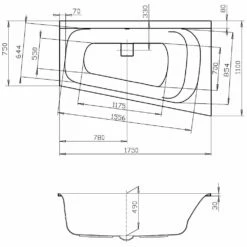 Hoesch Thasos Eckbadewanne 175 X 110 Cm Rechte Ausführung, 4 LED Scheinwerfern, InvisibleSound -Wanne Verkaufsladen hersteller hoesch badewannen whirlpools eckbadewannen thasos 1933138