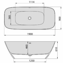 Hoesch Lasenia Oval-Badewanne 190 X 90 Cm Freistehend -Wanne Verkaufsladen hersteller hoesch badewannen whirlpools freistehende lasenia 2114992