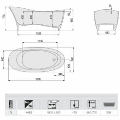 Hoesch Namur Lounge Oval-Badewanne 180 X 80 Cm Freistehend -Wanne Verkaufsladen hersteller hoesch badewannen whirlpools freistehende namur 1402616