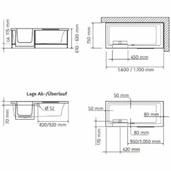 HSK Dusch-Badewanne Dobla 160 Cm Einstieg Links Mit Antislip -Wanne Verkaufsladen hersteller hsk duschbadewanne dobla 160 cm 1427792