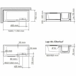 HSK Dusch-Badewanne Dobla 160 Cm Einstieg Rechts -Wanne Verkaufsladen hersteller hsk duschbadewanne dobla 160 cm 868386
